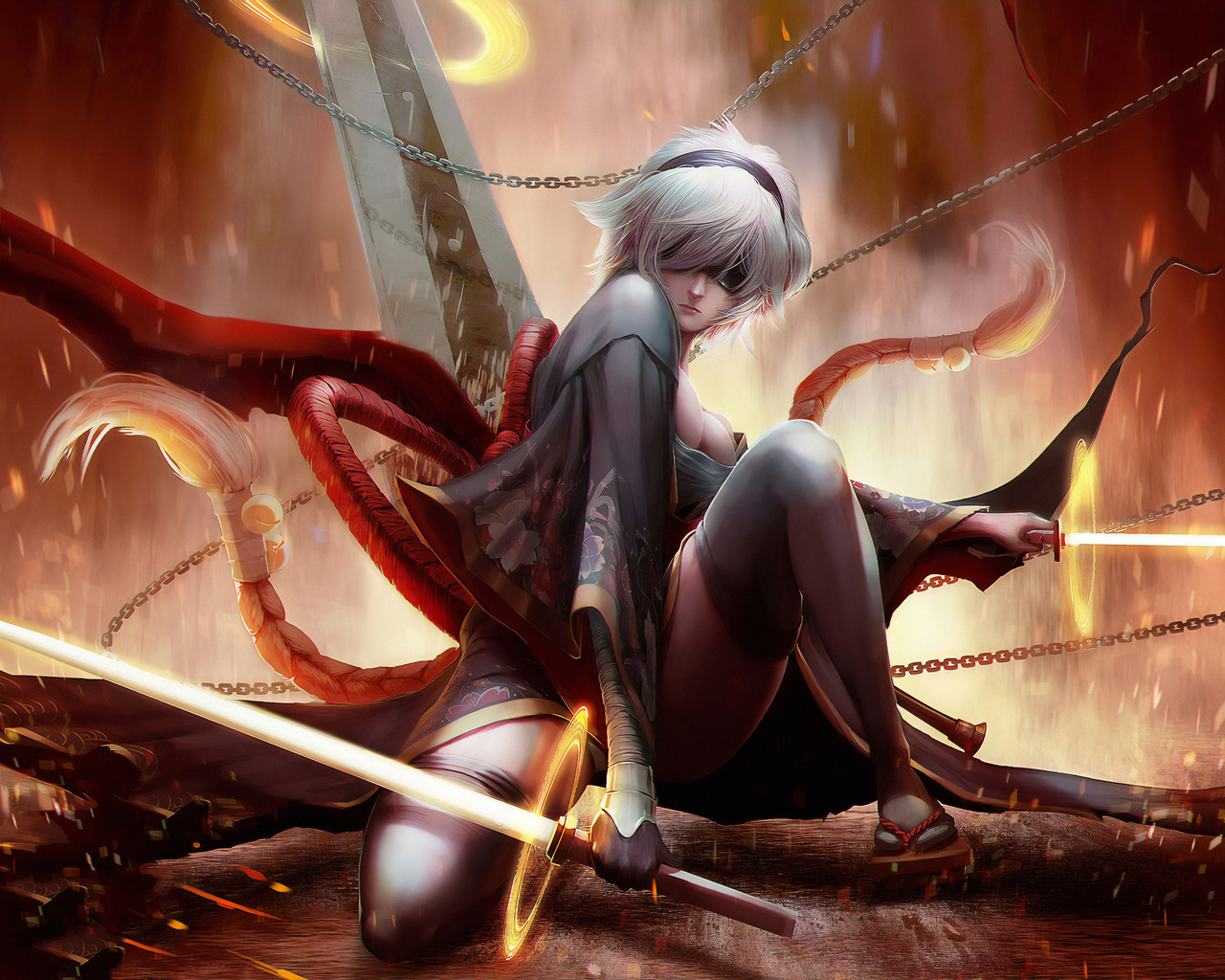 nier automata, art, nier: automata, 2b