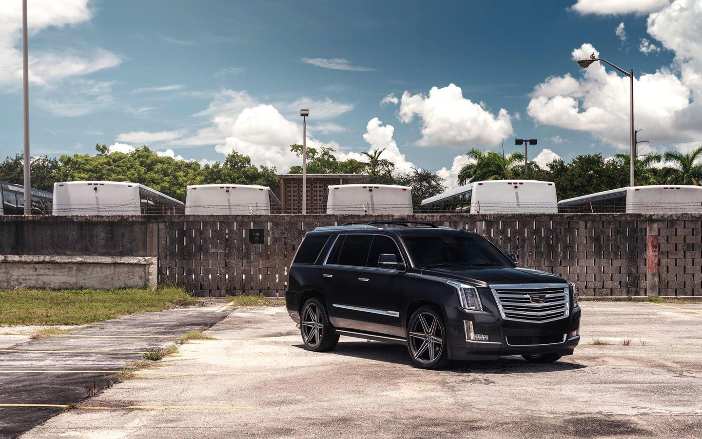 cadillac escalade, tuning, 2019 cars, suvs, vossen wheels, hf6-2, 2019 cadillac escalade, american cars, cadillac