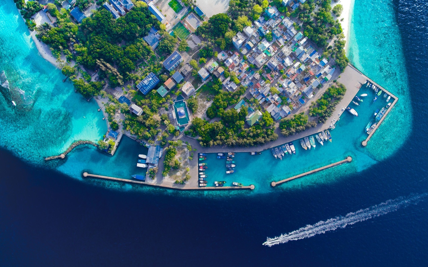 villingili, ferry, terminal, maldives