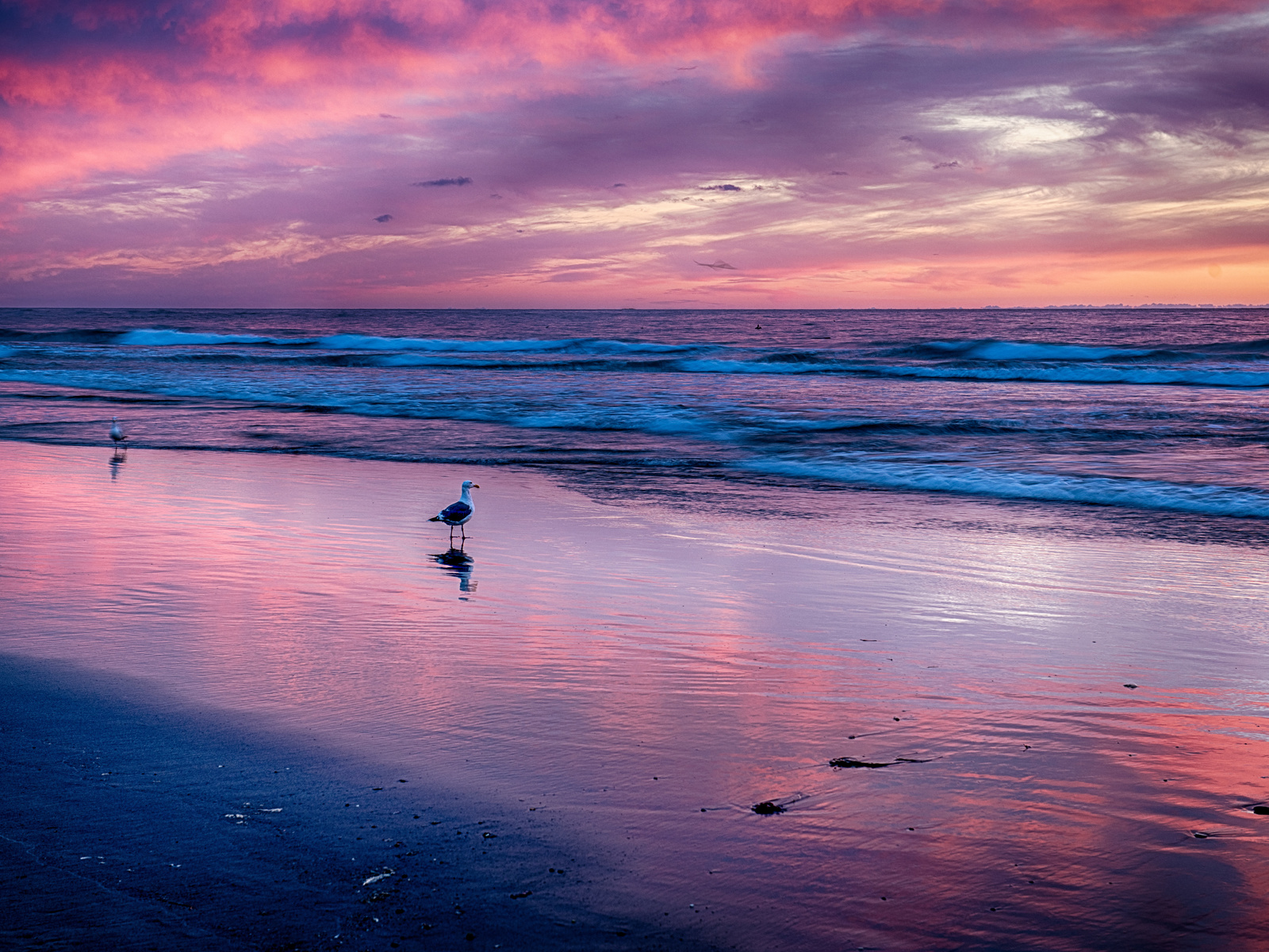 beach, sea, clouds, oregon