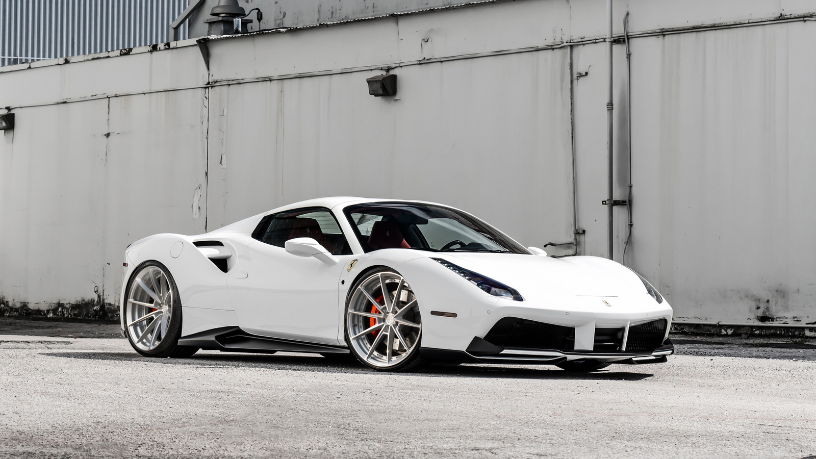 ferrari, 488, gtb, white, supercar