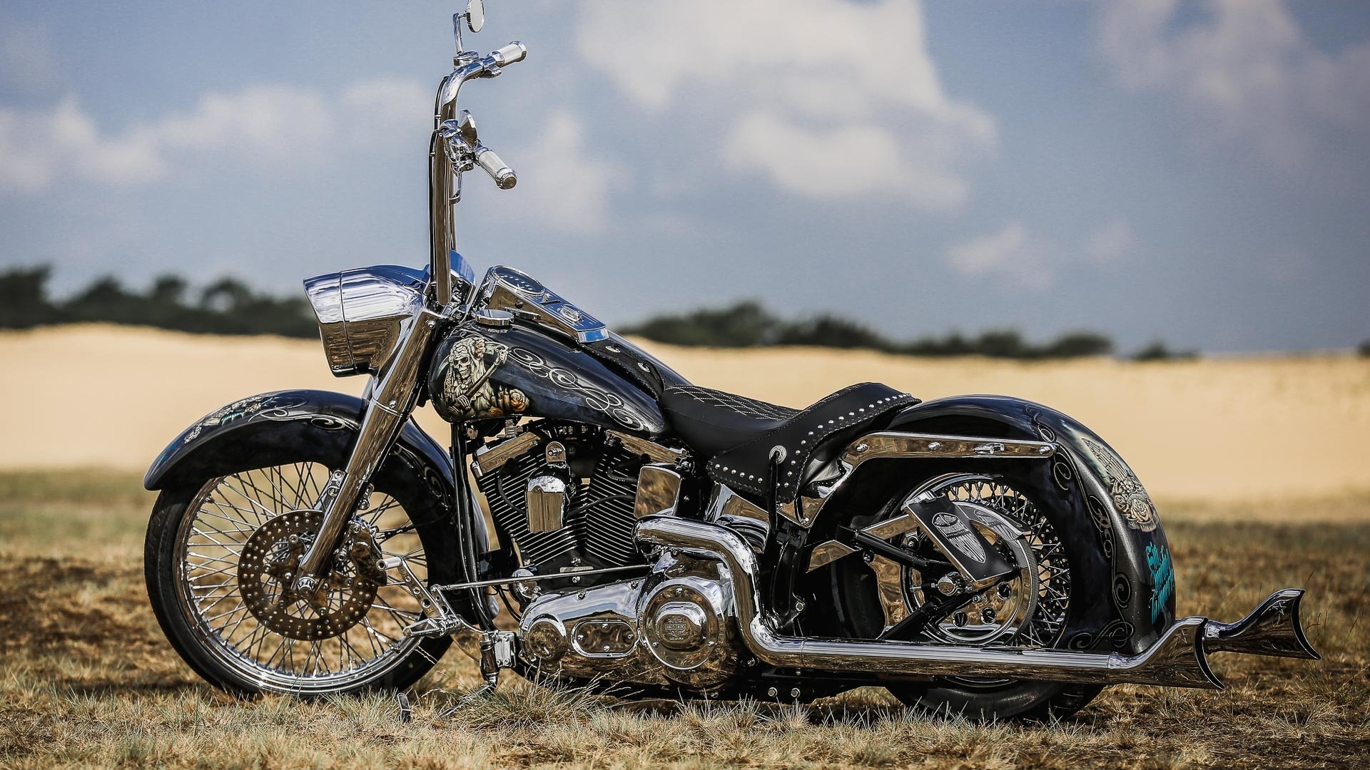 harley-davidson, thunderbike, el gringo, custom, motorcycle