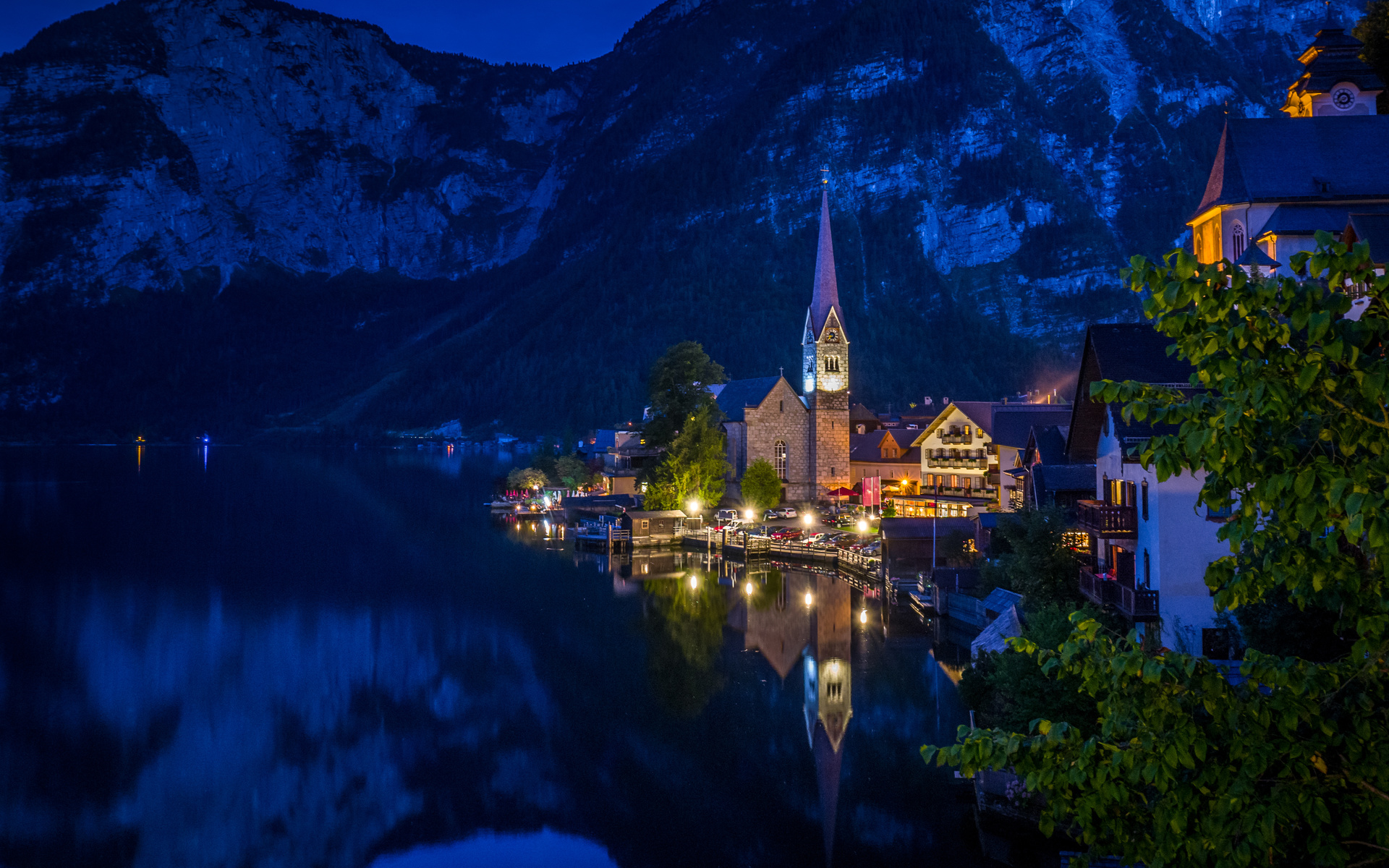 hallstatt, austria, city, mountain high