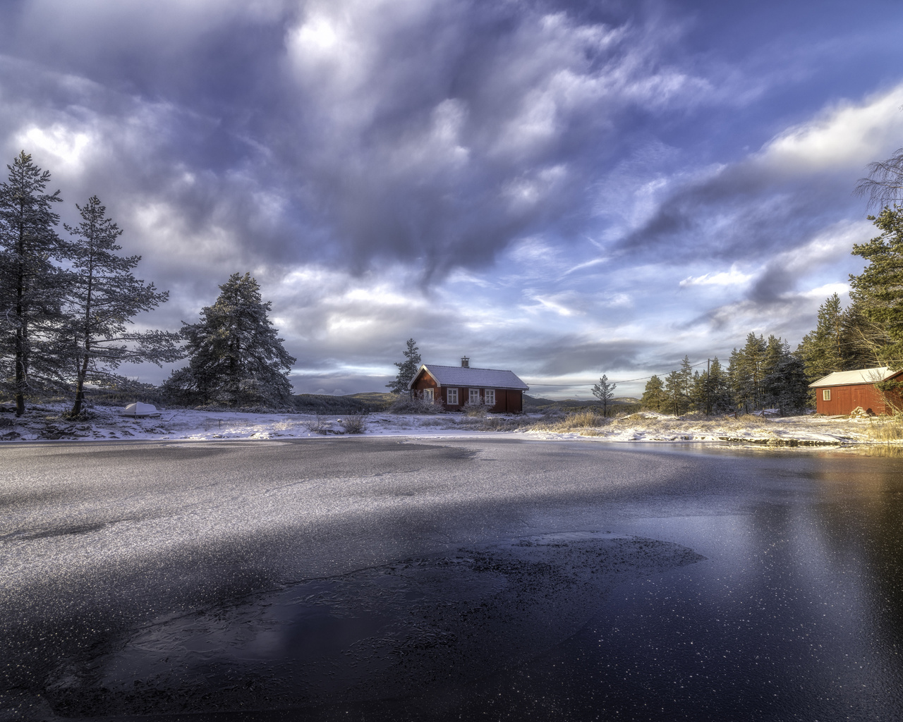 norway, house, ringerike, landscape