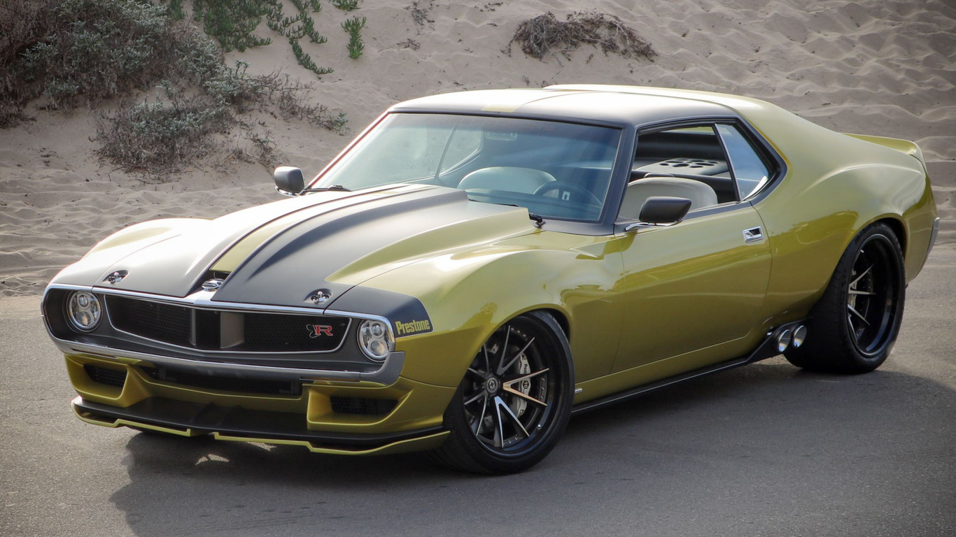 1972, amc, javelin, ringbrothers, cars, golden, sports coupe, tuning