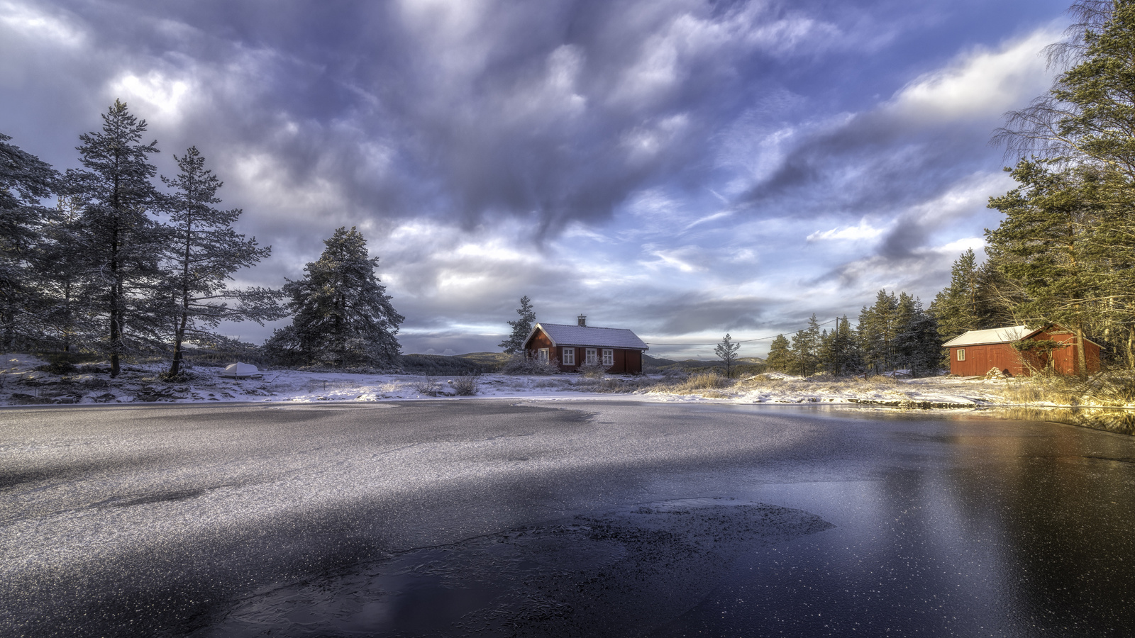 norway, house, ringerike, landscape