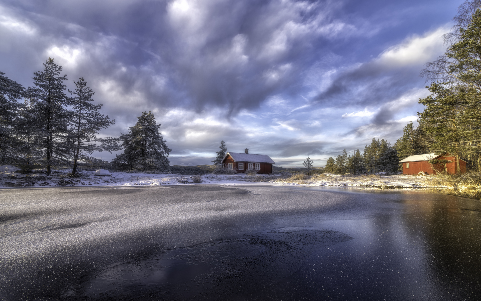 norway, house, ringerike, landscape