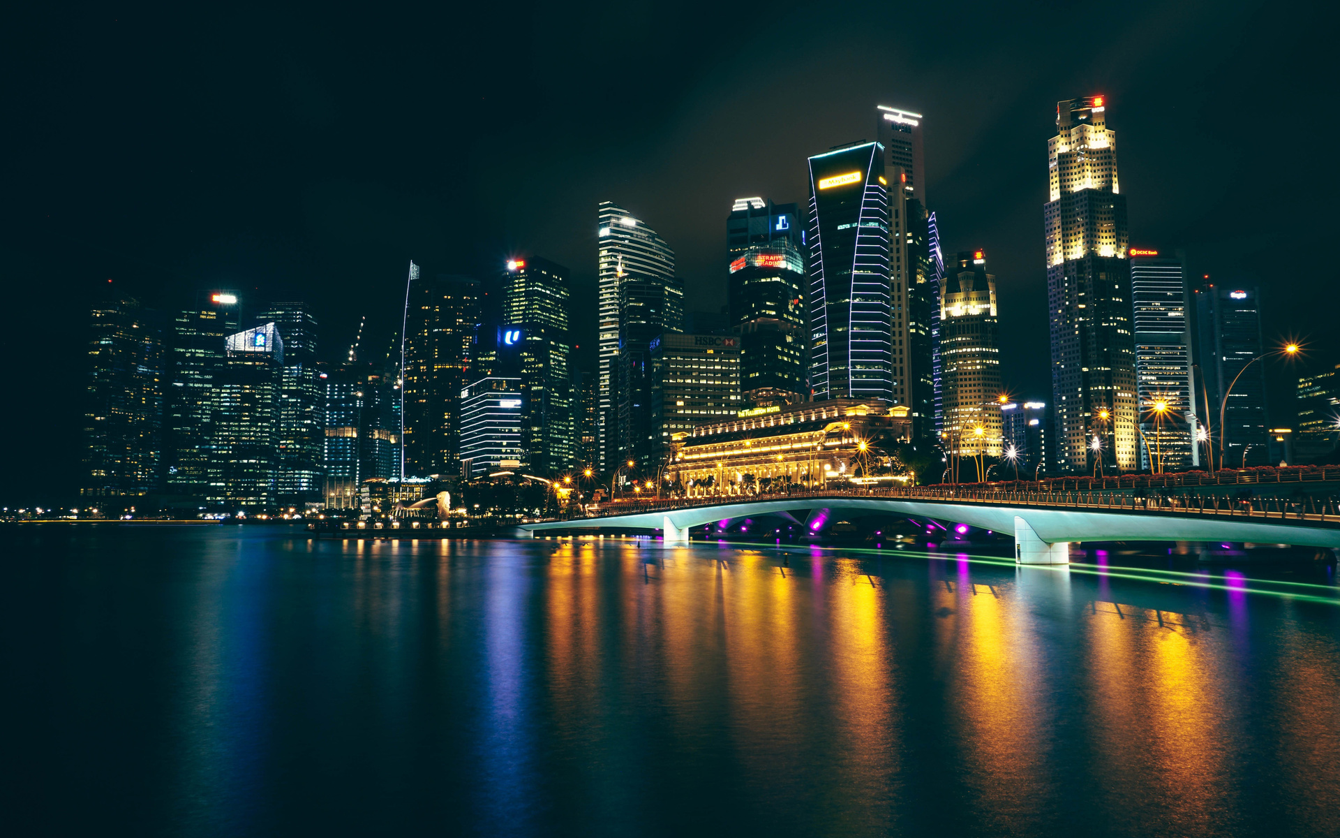 shanghai, night city, huangpu river, nightscapes, skyscrapers, china, asia