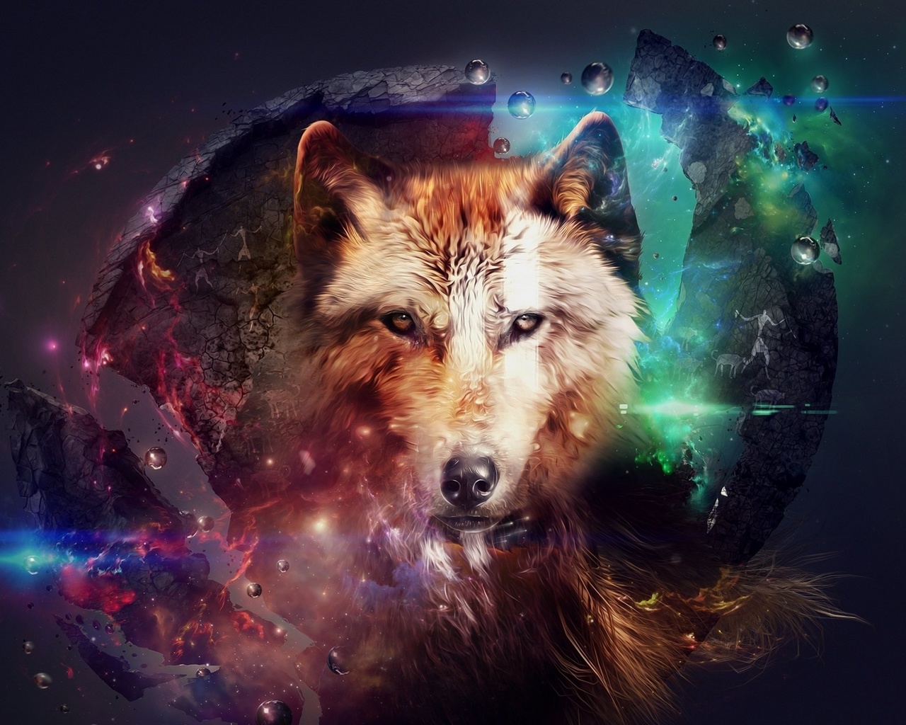 wolf, wolves, predator, carnivore, artwork