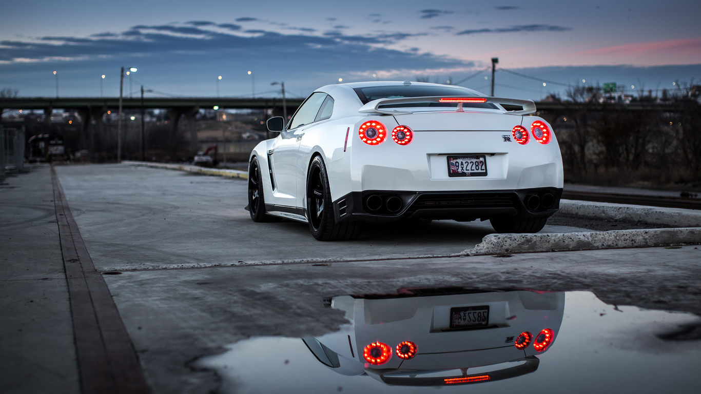 nissan, gt-r, white, 