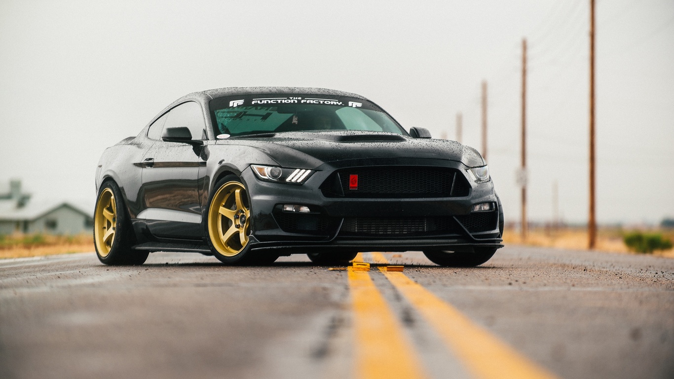 ford, tuning, mustang, schwarz, autos, hintergrundbilder