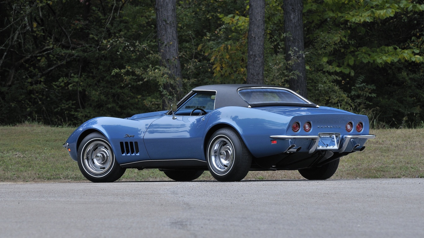1969, chevrolet, corvette, stingray, l88, convertible, blue, muscle, classic