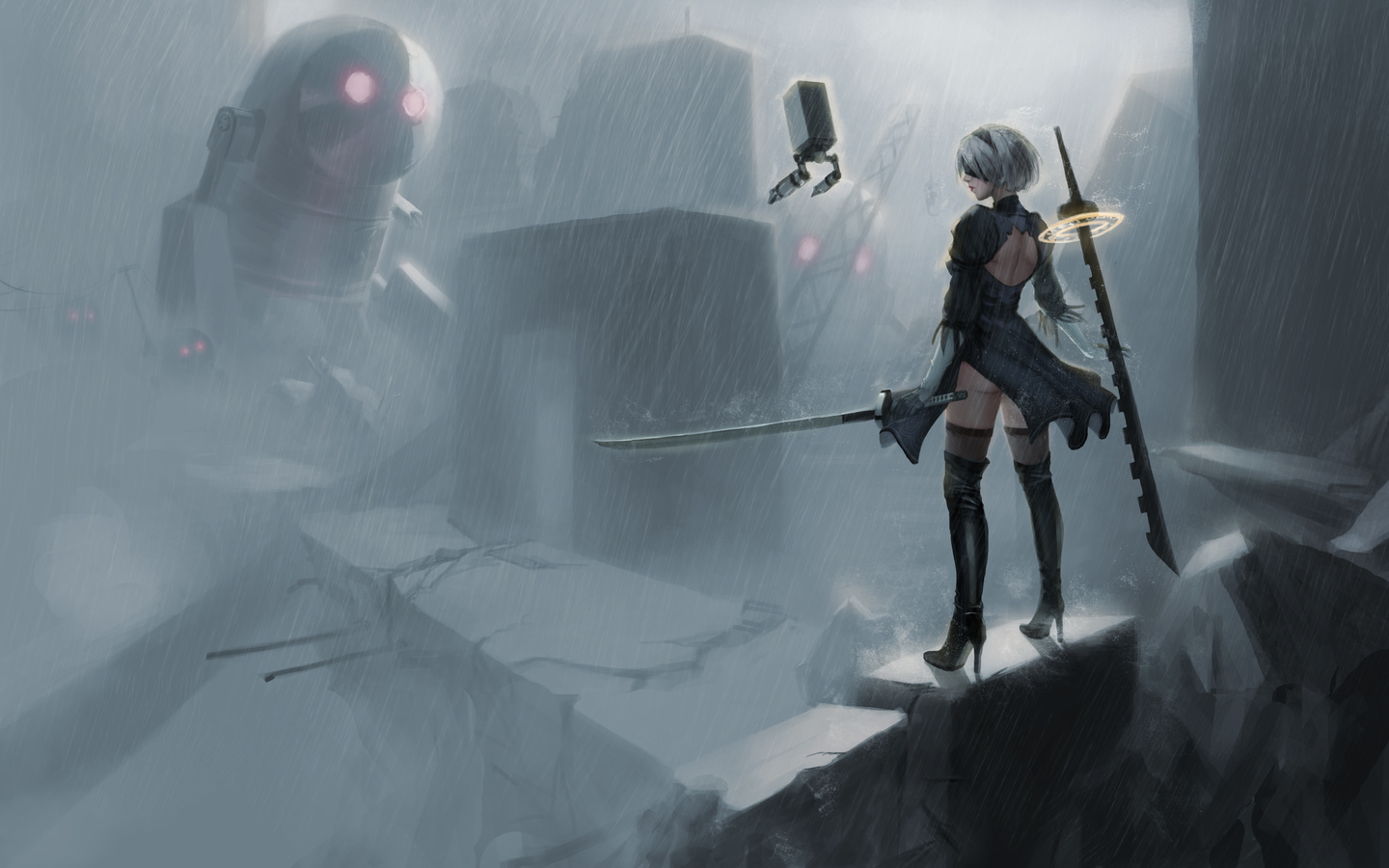 nier automata, anime, nier: automata, 2b