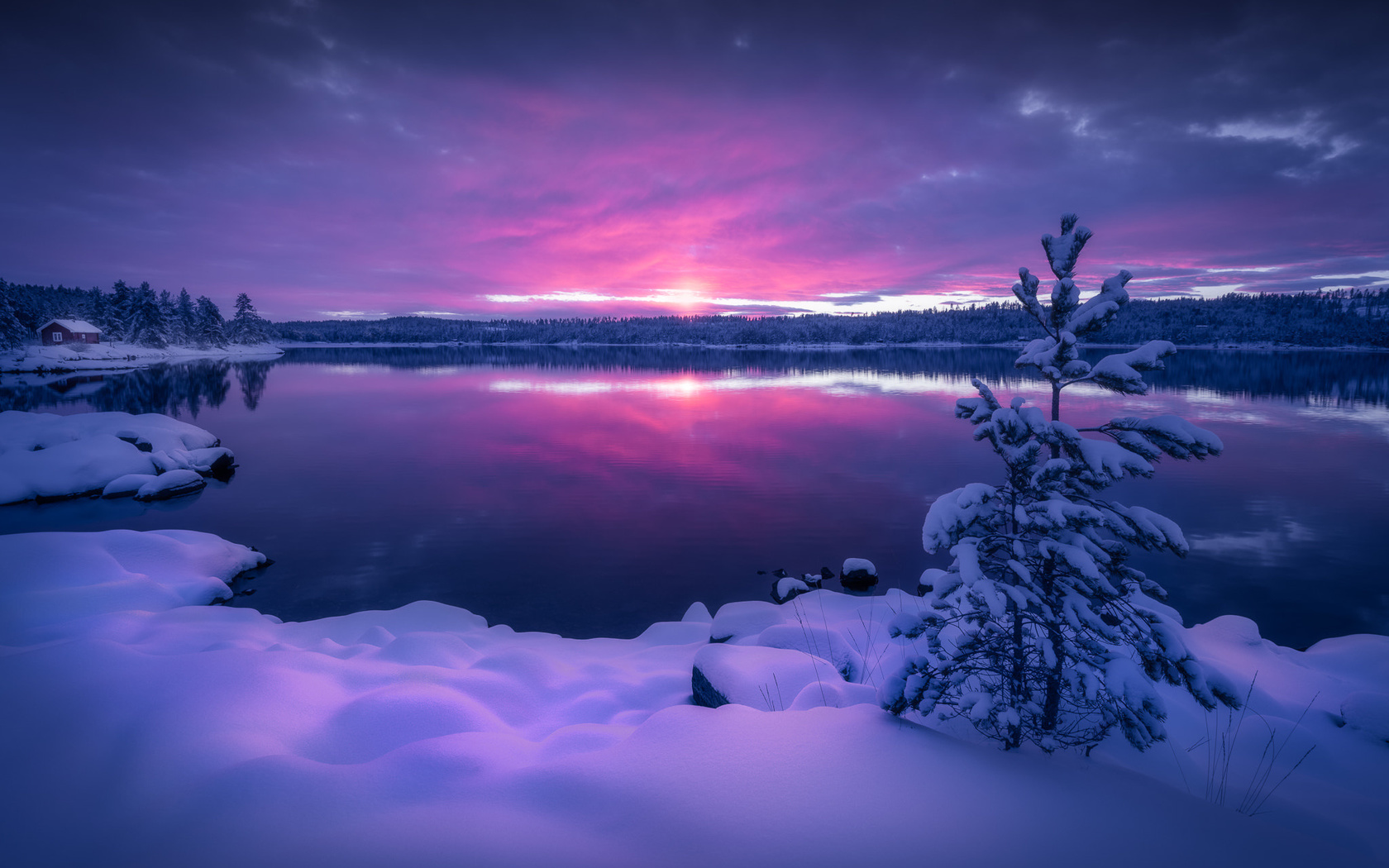 norway, winter, sky, clouds