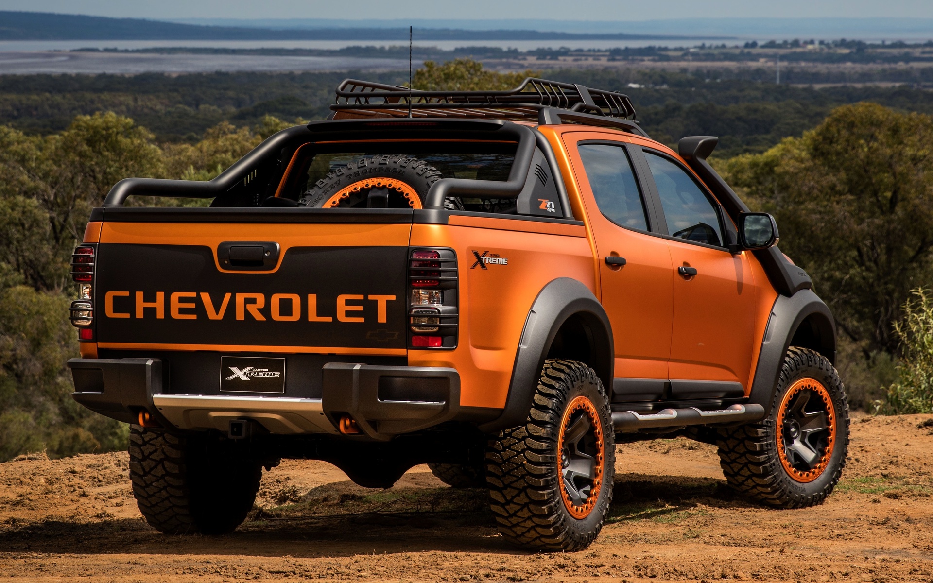 chevrolet, 4x4, colorado, z71, 2016, xtreme, concept, orange, hinten, pick-up