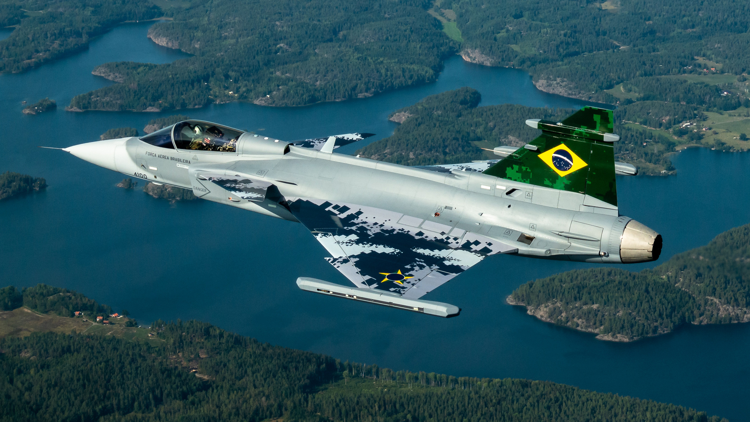 saab jas 39 gripen, f-39e, brazilian air force, fab, brazilian fighter, combat aircraft, brazilian armed forces, brazil