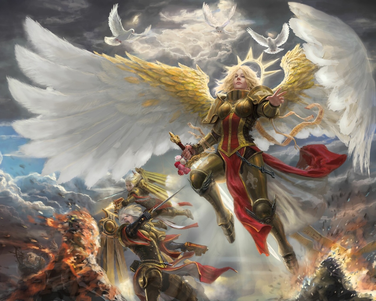 alex cristi, warhammer 40000, , saint celestine,  , adepta sororitas, ecclesiarchy, imperium, seraphim, living saint