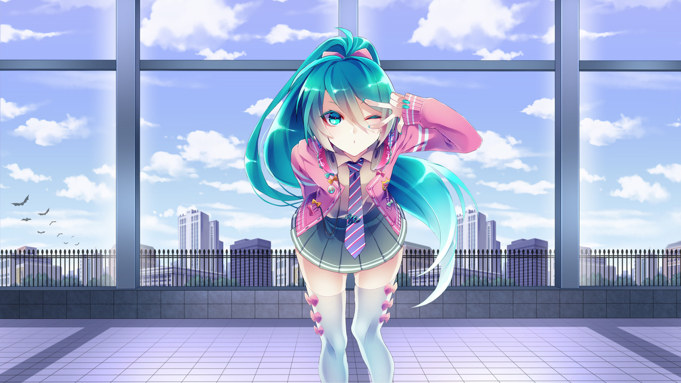 hatsune miku, vocaloid, girl, anime