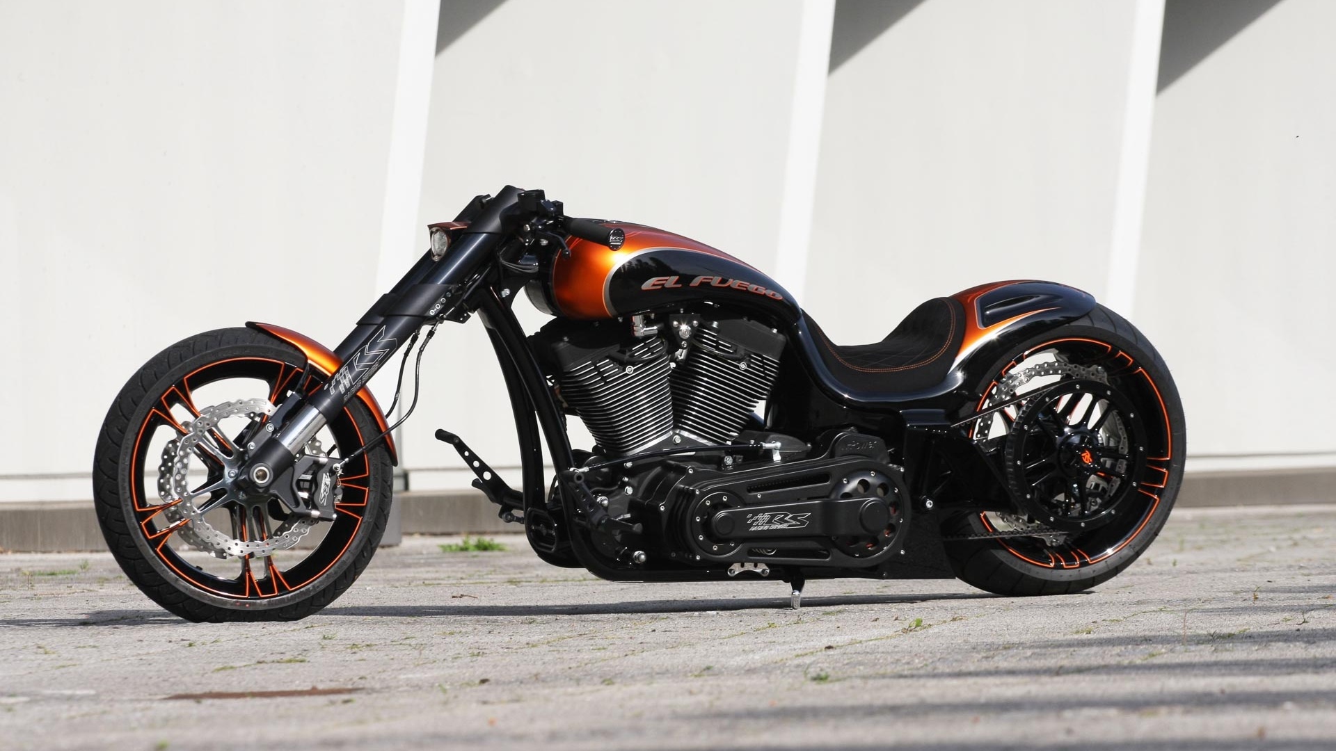 harley davidson, el fuego, custom, thunderbike