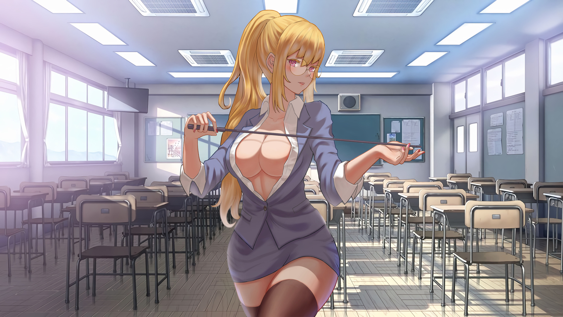 teacher, anime, beautiful, school, beauty, cute, glasses, sexy