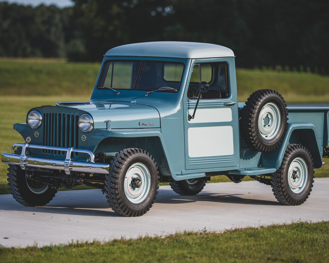 jeep, pickup, truck, retro, cars, 1948