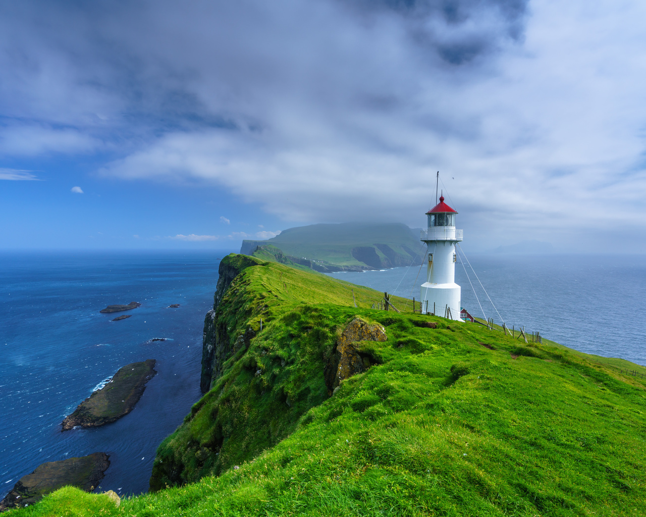 , , , , holmur lighthouse, mykines, faroe, islands, , 