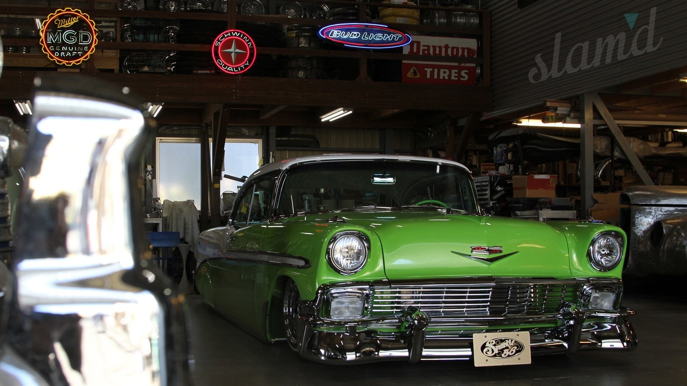 chevrolet, bel air, 1956, custom