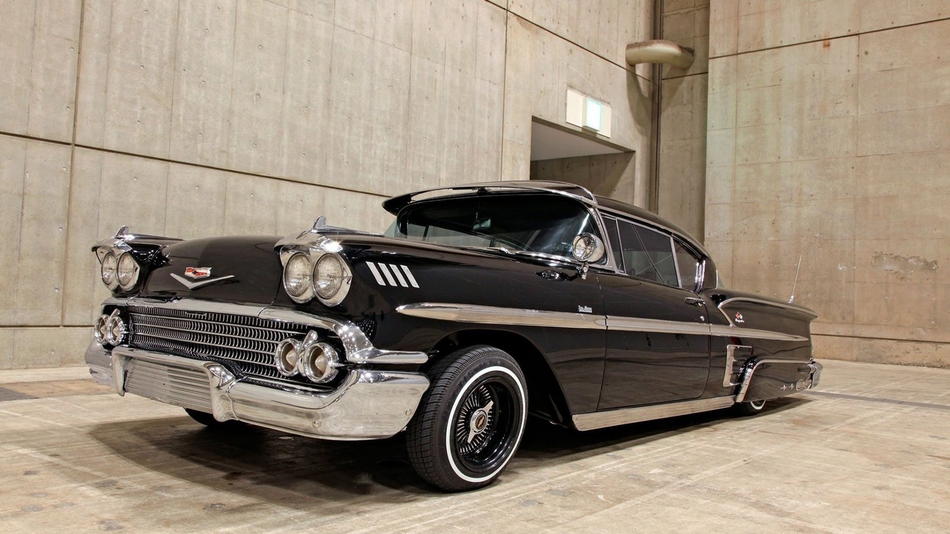 chevrolet, impala, 1958, custom, lowrider