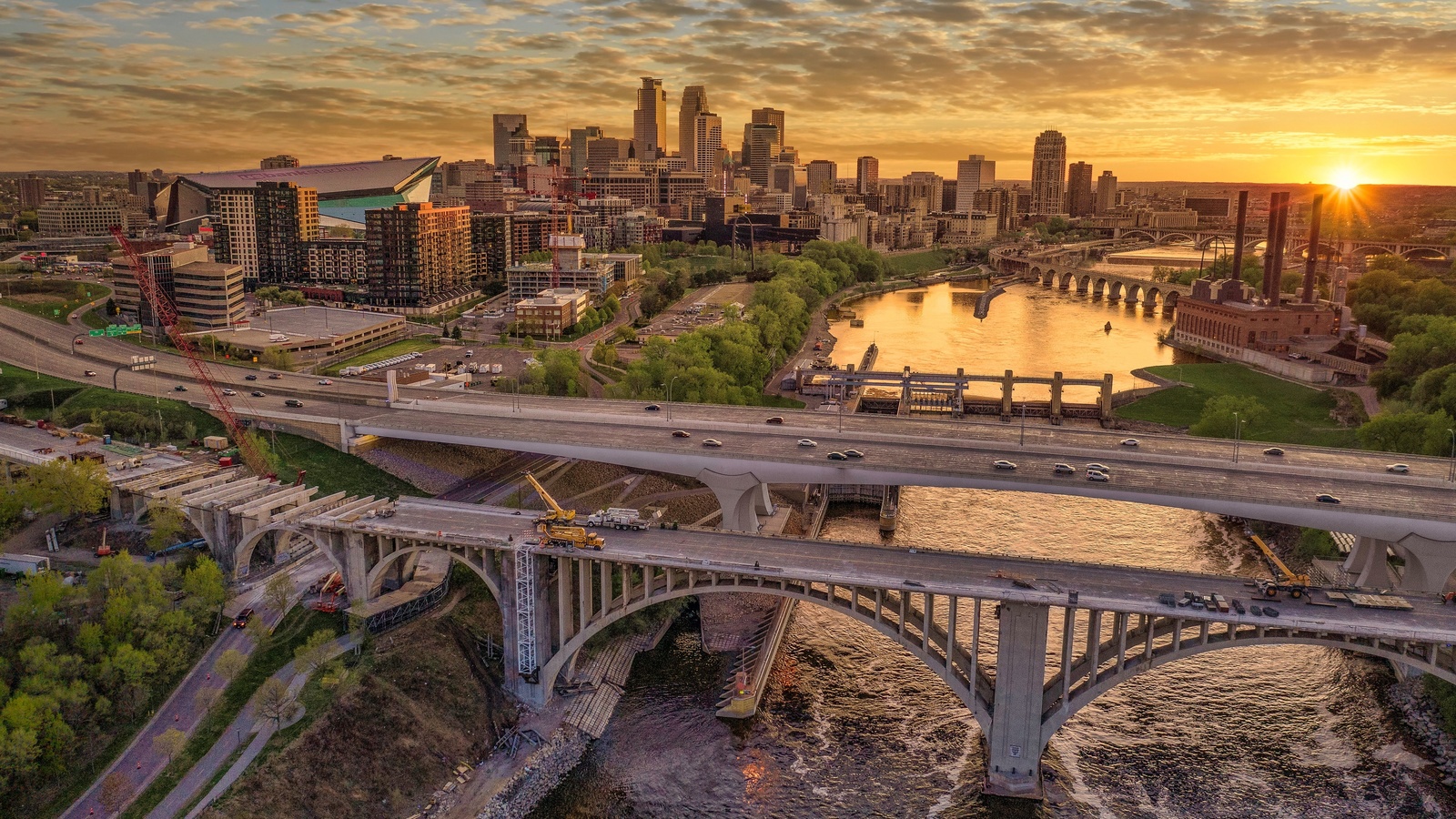 minnesota, minneapolis, mississippi river, 