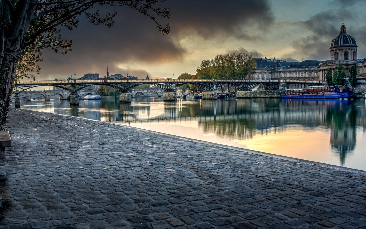 , , , quartier louvre, aurore sur le pont des arts, , , 