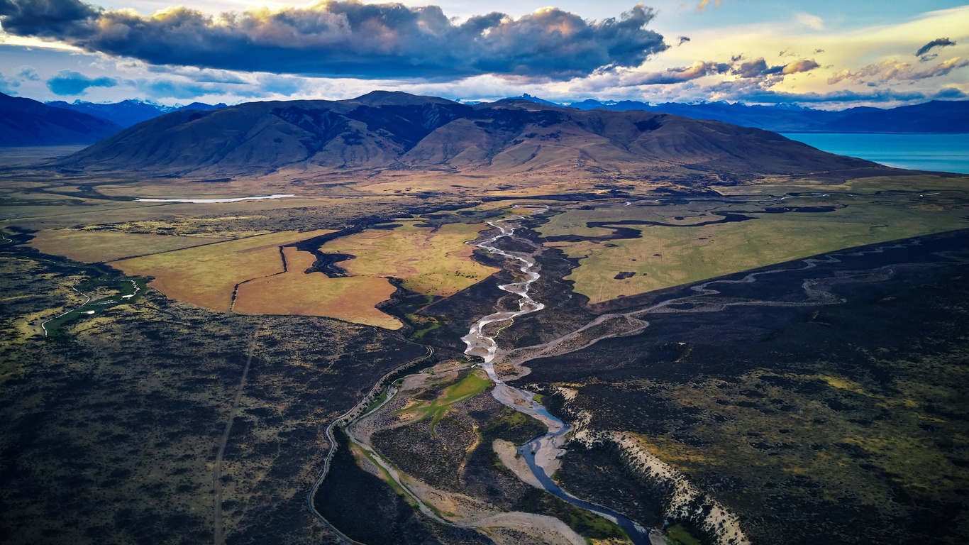 river, relief, mountains, landscape, argentina