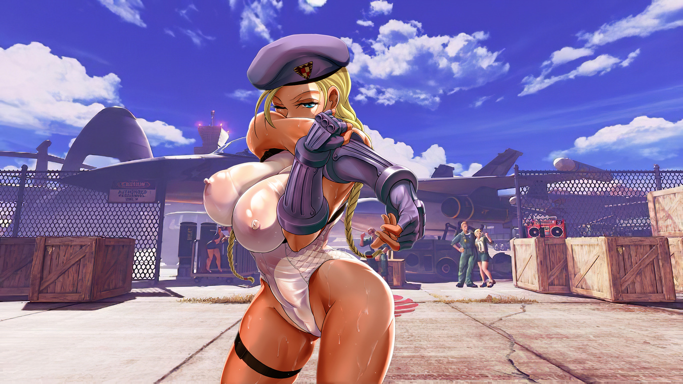 cammy, street fighter, illustration, game, girl, digital art, boobs, sexy, anime, blonde, sexy, women