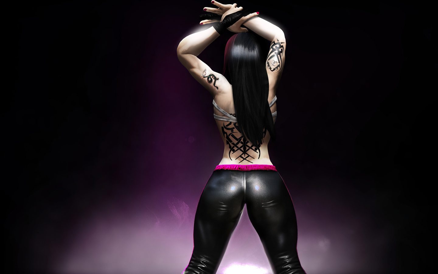 juri han, anime, girl, brunette, tattoo, game, street fighter, women, sexy, girl