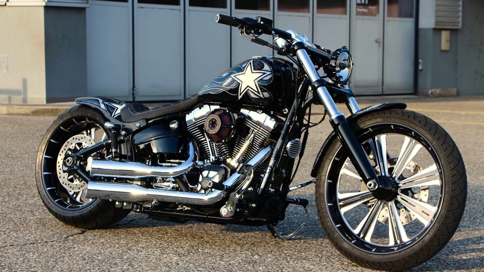 harley davidson, custom, thunderbike