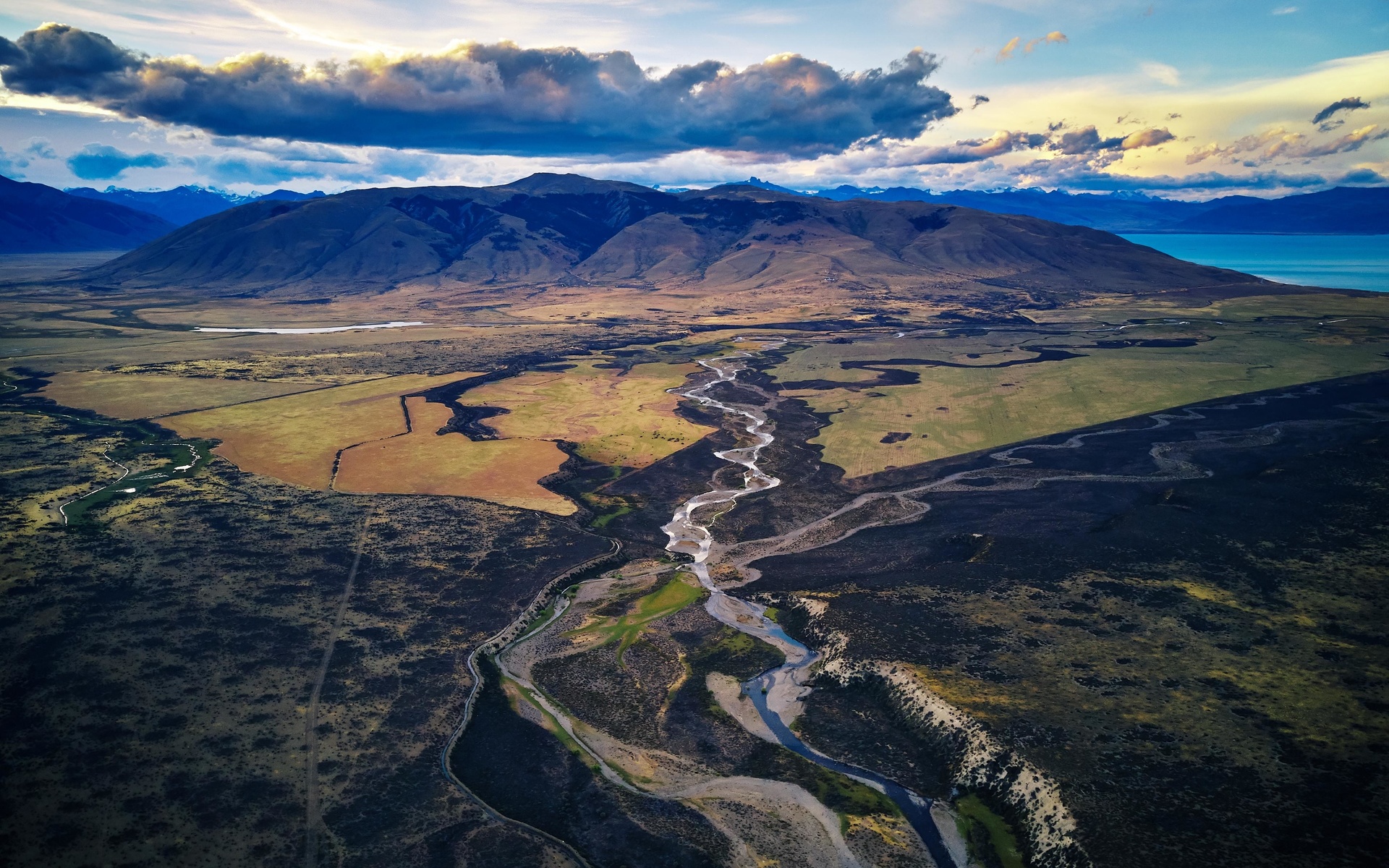 river, relief, mountains, landscape, argentina