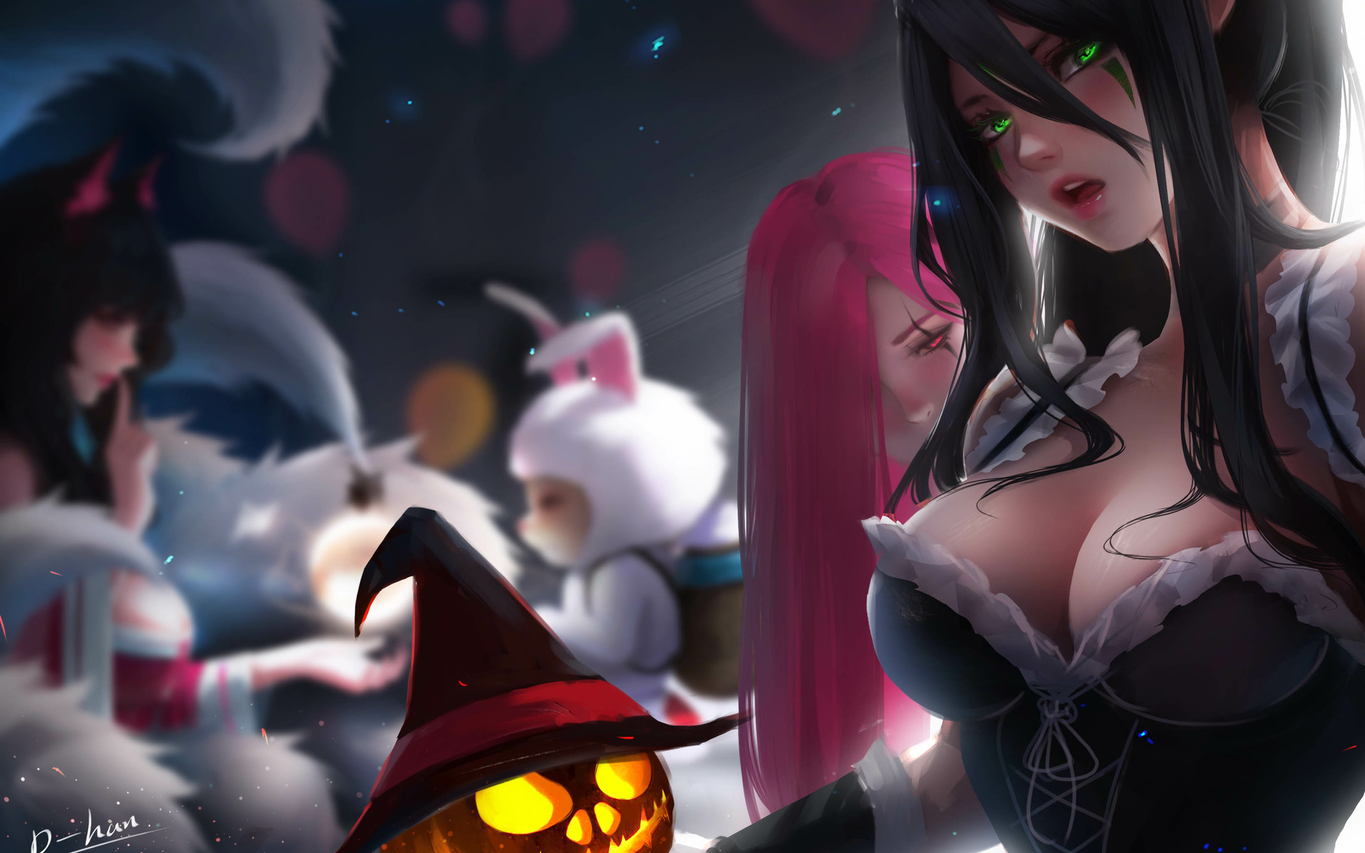 d-han, lol, league of legends, ahri, katarina