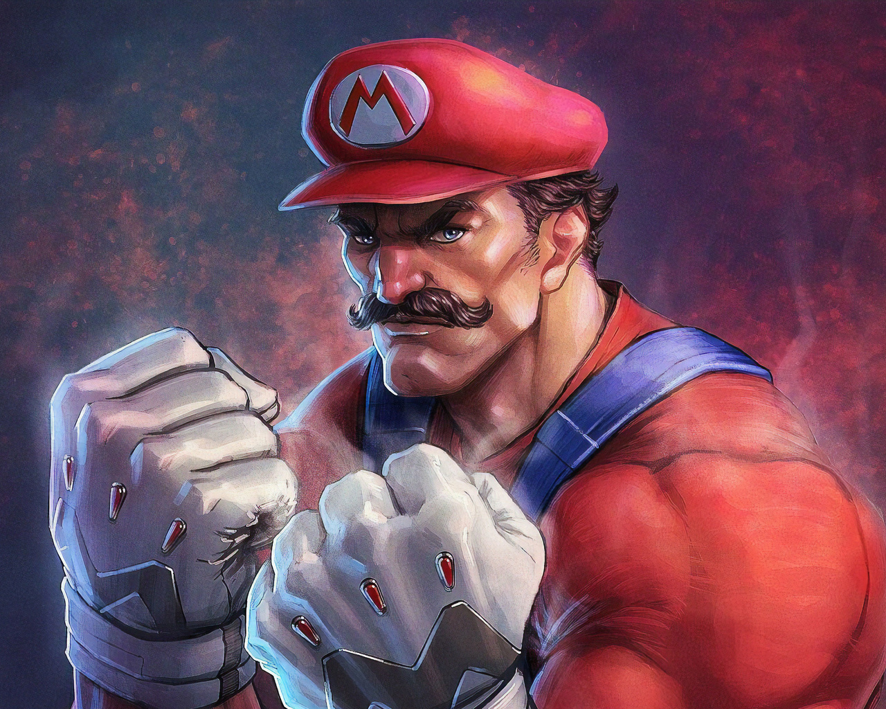 mario, mario bros, game, nintendo, blue eyes, suspenders, overalls, jeans, wallpaper, hd