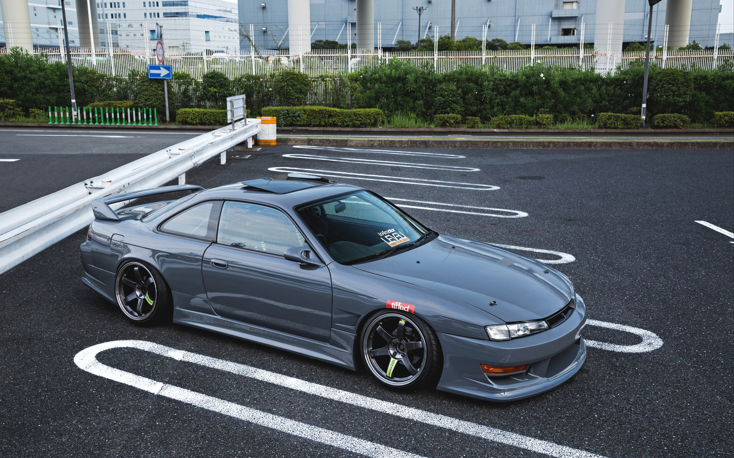 nissan, silvia, s14, jdm, gray, sports coupe, tuning