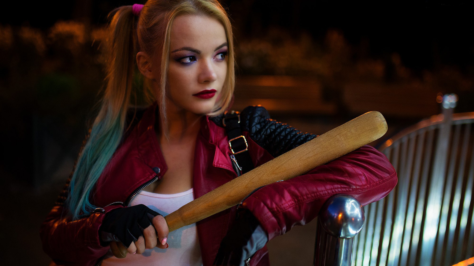 harley quinn, joker, batman, blonde, jeans shorts, model, girl, bate, cosplay