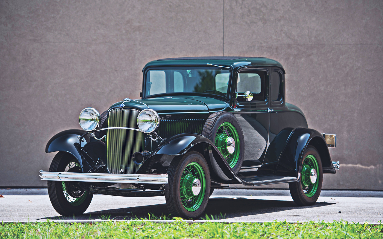 ford, model b, coupe, 4k, 1932, retro, cars