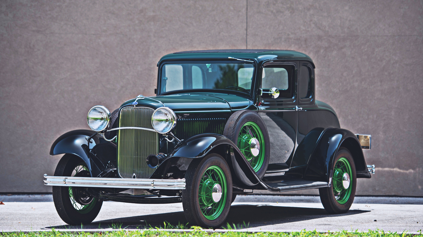 ford, model b, coupe, 4k, 1932, retro, cars