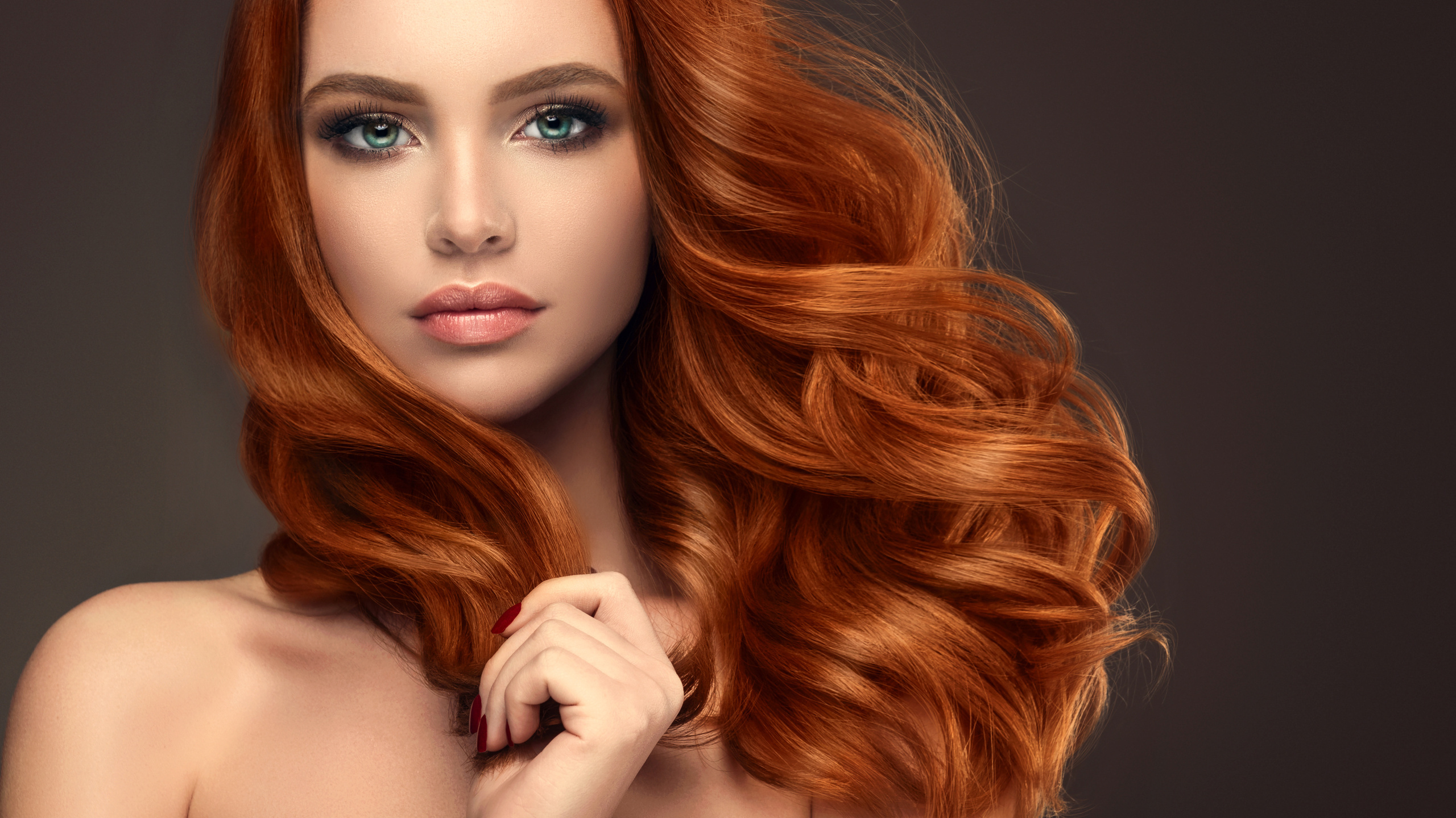 hair, red, fashion, model, fase, eyes