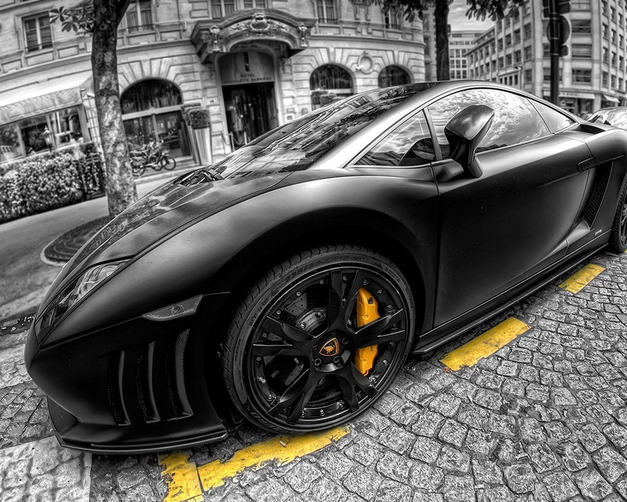 lamborghini, gallard, black, 