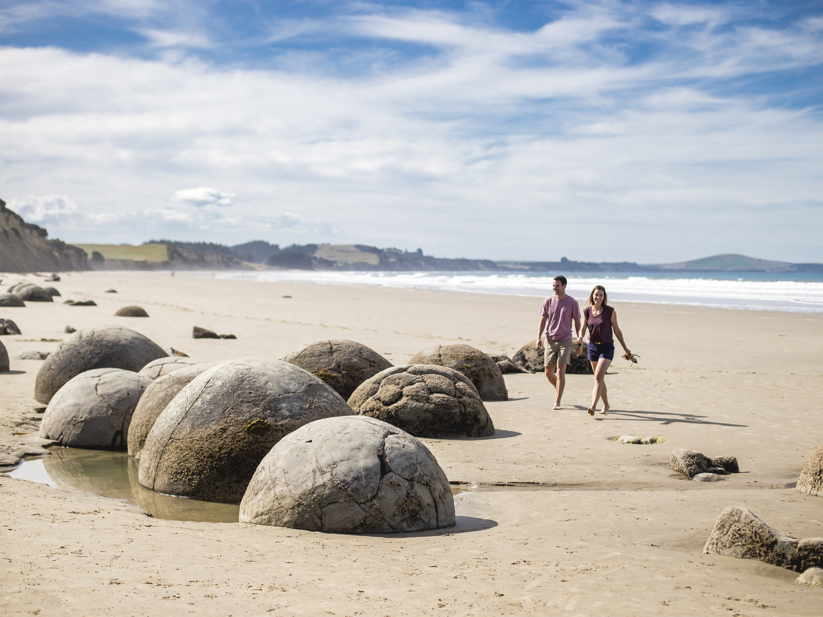 new zealand,  ,  , otago coast,  , moeraki boulders