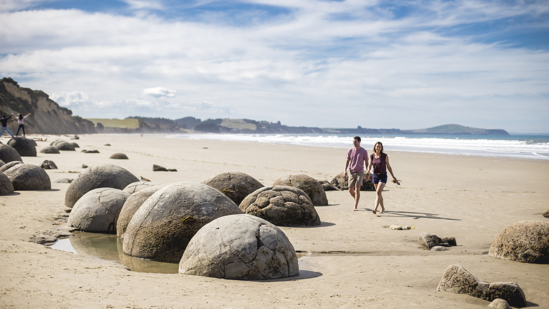 new zealand,  ,  , otago coast,  , moeraki boulders