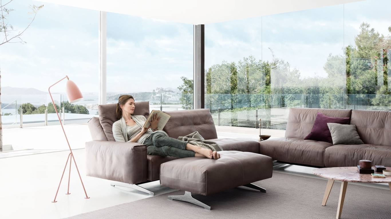  , rolf benz, living room interior in modern style,     ,  , sofa, furniture