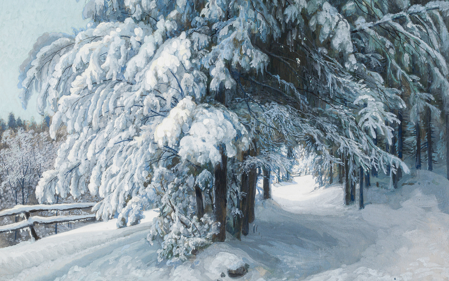 winter motif near mariazell,    , karl flieher,  ,  