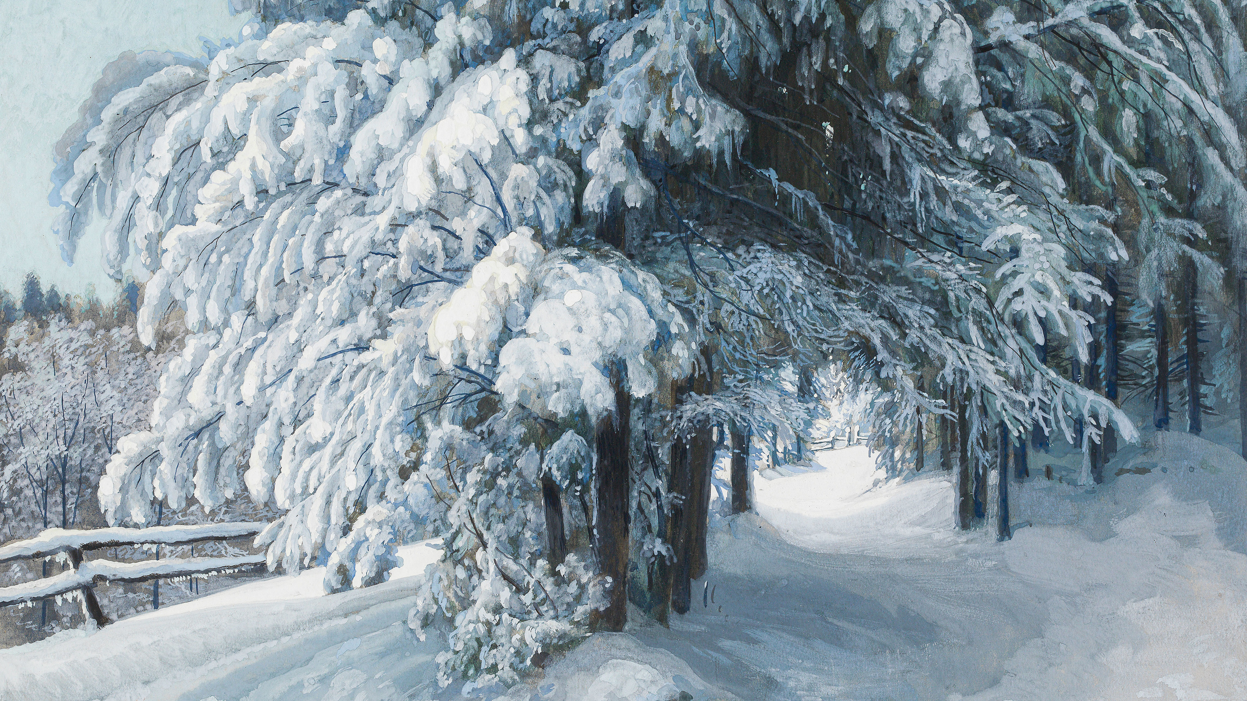 winter motif near mariazell,    , karl flieher,  ,  