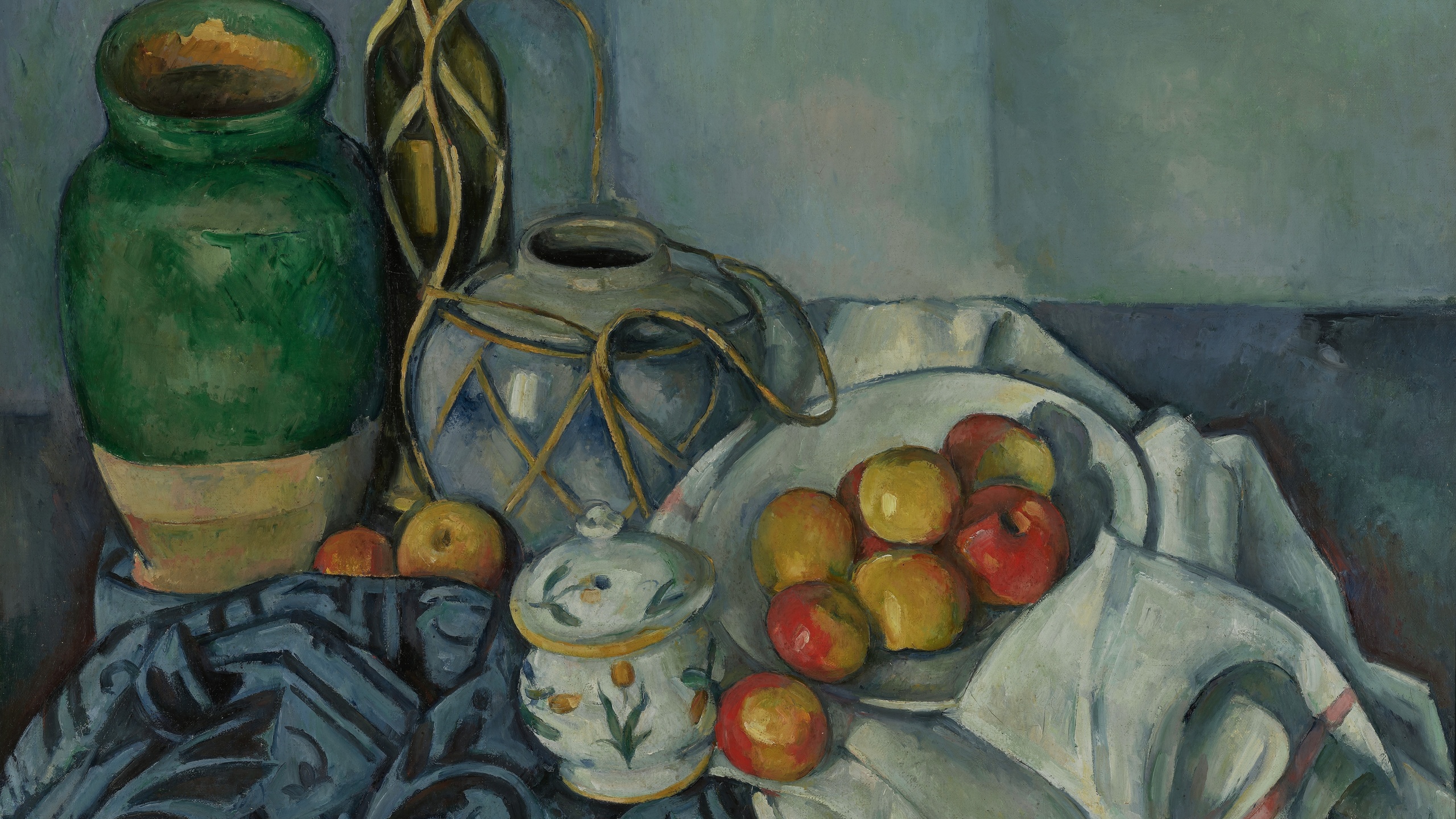 still life with apples, 1894,   , paul cezanne,  