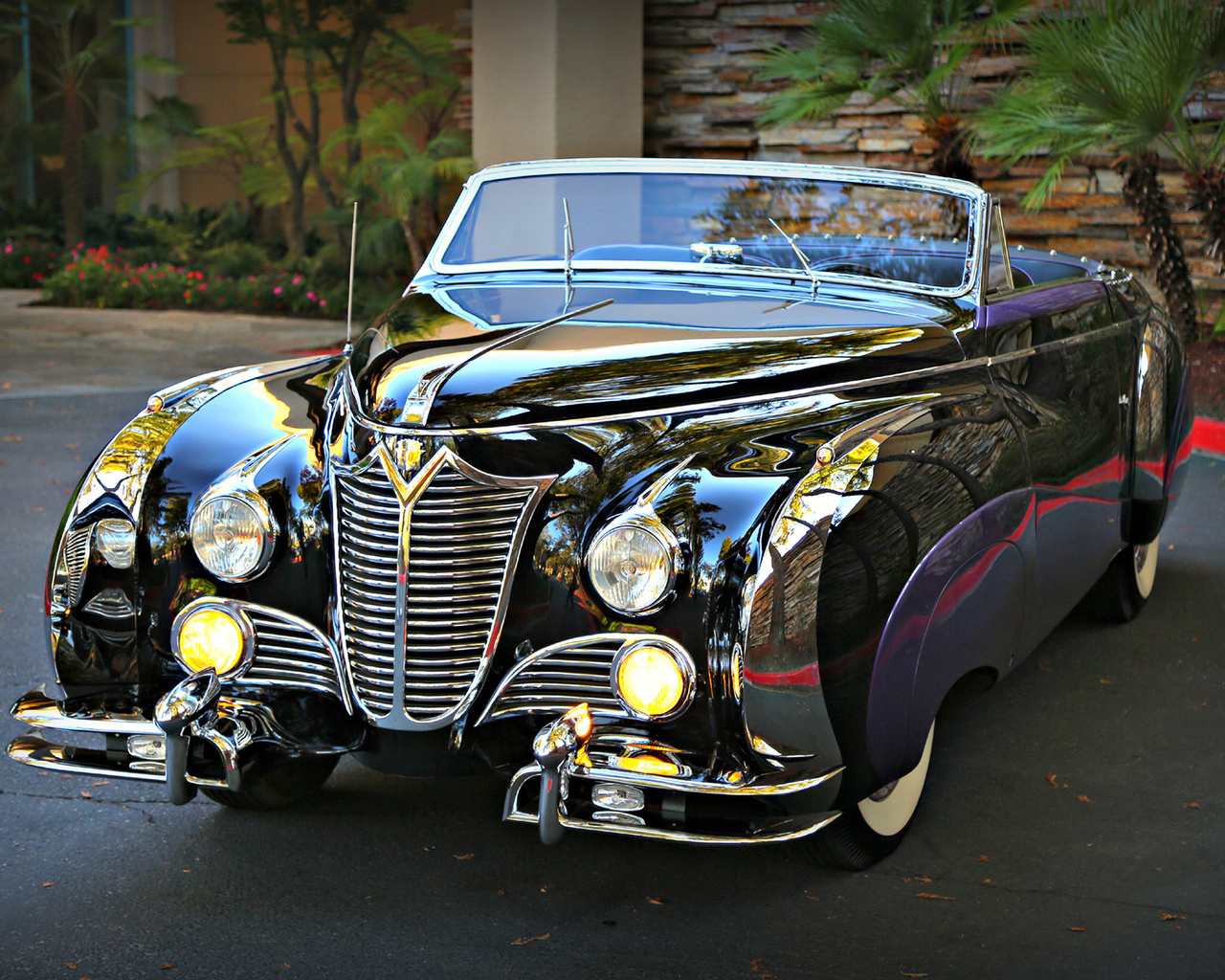 cadillac, sixty-two convertible, retro, cars, 1948 cars, luxury cars, black